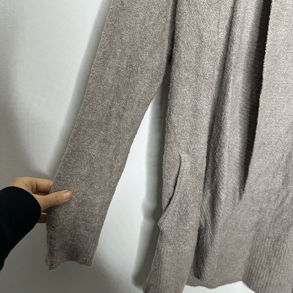 BAREFOOT DREAMS CozyChic Lite Circle Cardi Deep Taupe 423 womens medium M - Picture 4 of 6